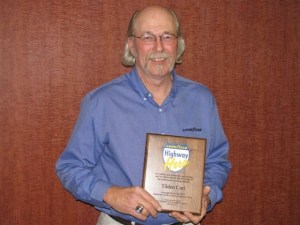 Tilden gets a snapshot with his well-earned award plaque